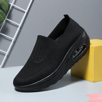 Damen Luftpolster Rutschfest Orthopädische Schuhe Laufschuhe Damen Plateau Pantoletten Atmungsaktiv Keilabsatz Damen Sneaker