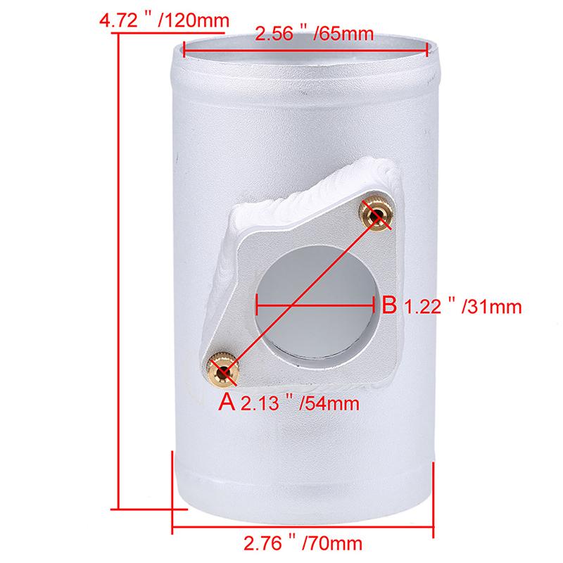 

76 мм/70 мм/63 мм серебристый адаптер датчика расхода воздуха, крепление для впускного счетчика, адаптер воздушного потока для автомобильных и грузовых автомобилей, универсальные аксессуары