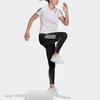 Adidas Printed Logo High-Waisted Fitness Leggings Women Leggings Black GV2122