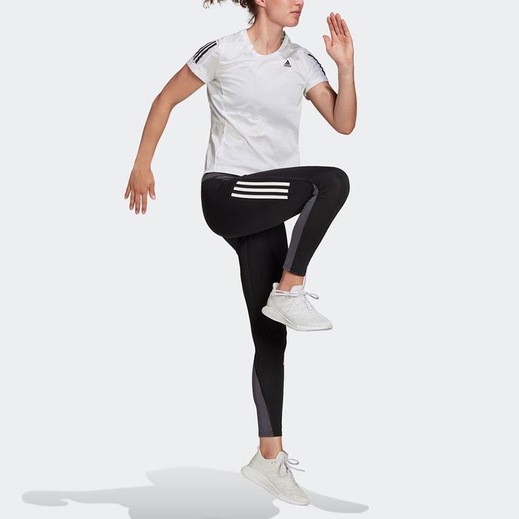 Adidas Printed Logo High-Waisted Fitness Leggings Women Leggings Black GV2122
