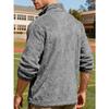 Herren Polarfleecejacke für Winter Einfarbig Stehkragen Langarm Reißverschlussfliege Mantel Lockere Passform Herren Oberbekleidung mit Taschen