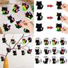Cat Birthday Party Decor Scratch Card Kit With Colorful Finish And Diy Hanging For Kids Celebrations