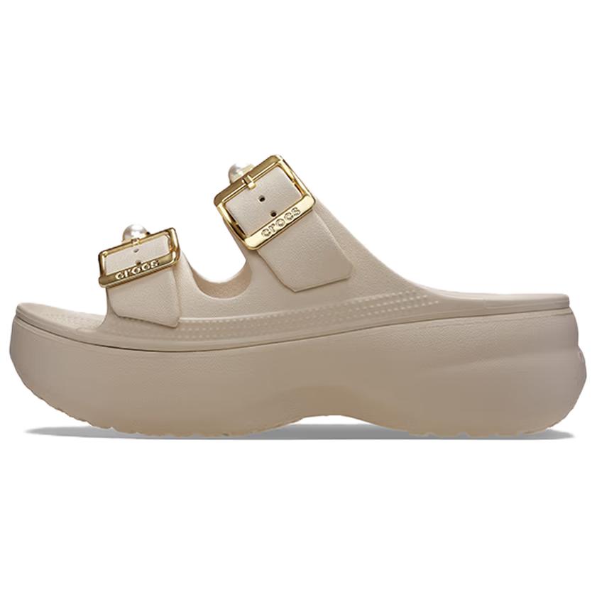 Crocs Slide Slippers Women s Beige Gold 215573-2TC 40