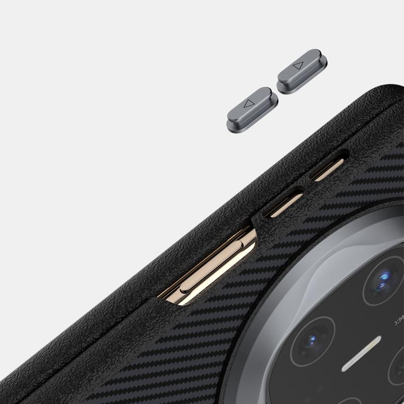 For Huawei Mate X6 Carbon Fiber Case Slim Magsafe Magnetic Wireless Charger Flip Foldable Case Alloy Lens Anti-slip Grip Funda