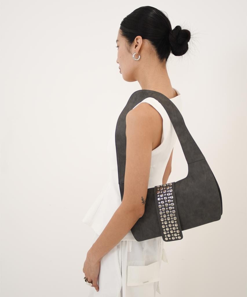 Yujeong Rivet Hobo Bag (Charcoal)