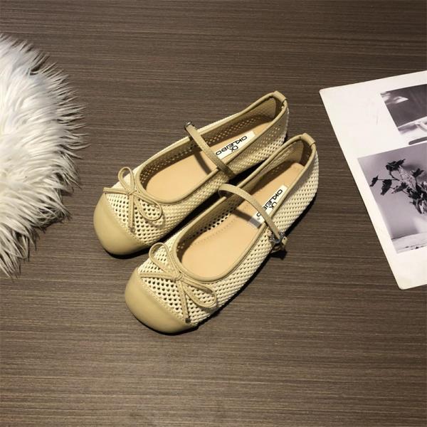 Fashion Shoes Woman Flats Casual Female Sneakers Shallow Mouth Square Toe Bow-Knot Loafers With Fur Modis Dress Butterfly Summer Breatha