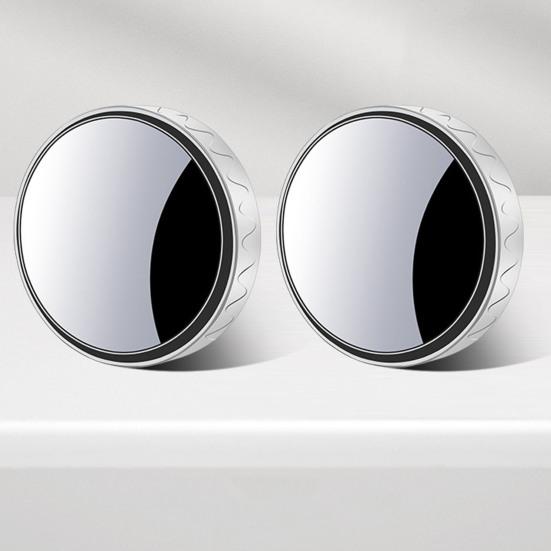 Wide Field of View Mirror 1 Pair Car Rearview Blind Spot Mirror, 360 Degree Adjustable Suction Cup Small Auxiliary Round Convex Glass Angle
