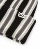 Eondeokeonteulol Striped Long Beanie Beanie / Vertical Stripe / Black