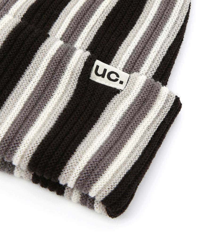 Eondeokeonteulol Striped Long Beanie Beanie / Vertical Stripe / Black