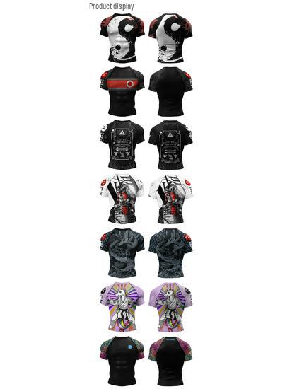 Men's 3D Print Quick-Dry Breathable Short Sleeve T-Shirt for Running & Fitness