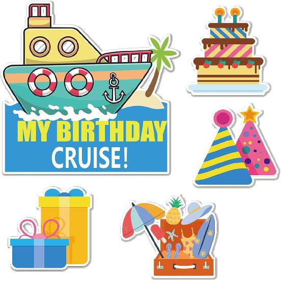 Birthday Cruise Door Decorations Magnetic for Cruise Ship Cabin Door Theme Party Decorations Carnival Royal Caribbean