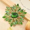 Luxury Vintage Crystal Flower Brooch for Women, Elegant and Fashionable Wedding Dress Accessory, Floral Headpiece Decoration