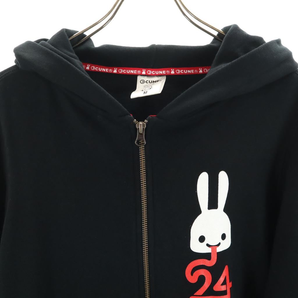 CUNE 24th anniversary Back Rabbit Dragon Long sleeve Zip hoodie M black Men's Used
