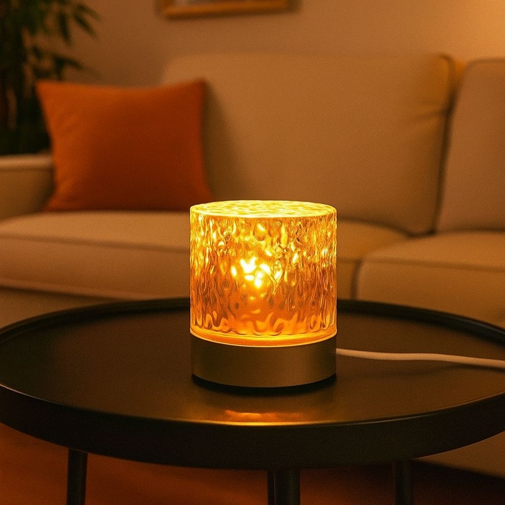 16 Colors Water Ripples Lights USB Rotating Water Wave Lamp  Bedside Table