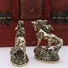 Vintage Messing Pferdefigur Geld Steigendes Kriegspferd Ornament 2026 Tierkreis Pferd Heim Büro Schreibtisch Dekoration