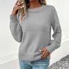 Autumn Long Sleeve Casual Pullover Women's Sweater Solid Round Neck Soft Warm Knitted Sweaters Women Winter Clothing Elegant Knitwears Tops 24705