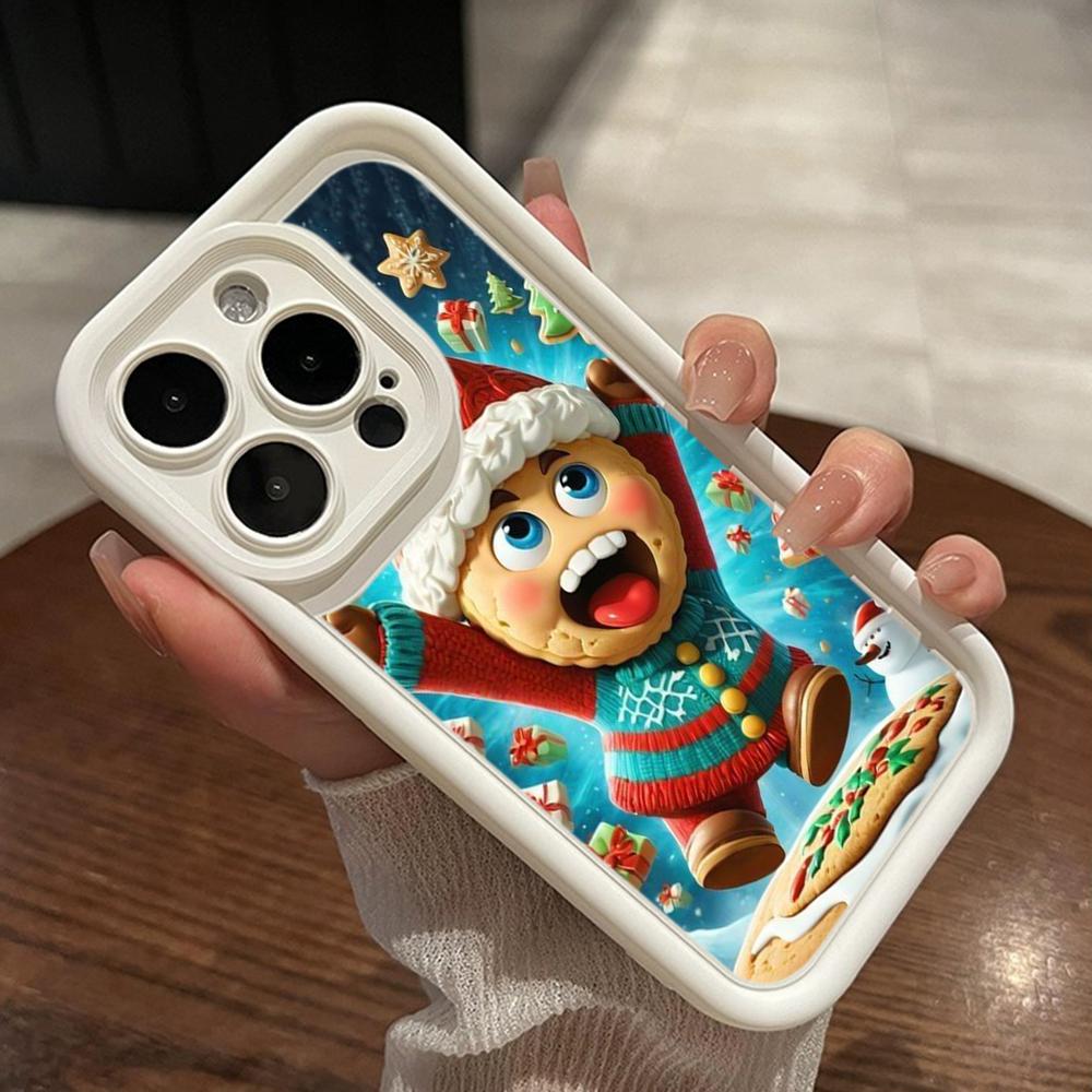Ae108 Happy New Year Merry Christmas Phone Cases for iPhone 16 14 13 11 Pro Max 15 7 8 6s Plus 12 Mini XR XS Max SE Angel Eye Ladder Protective Cover