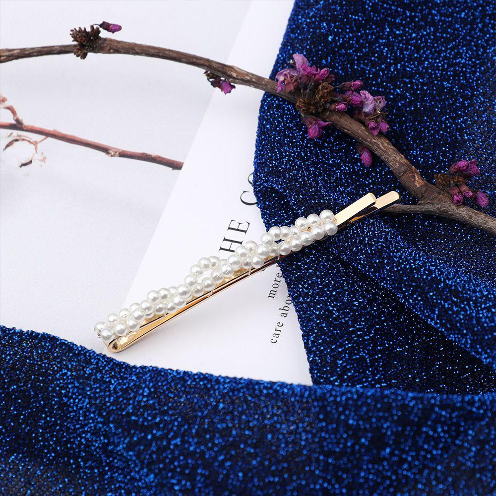 Jewelry Metal Fashion Pearl Flower Hairpins Crystal  Hair Clip Vintage Barrettes Headdress Jewelry