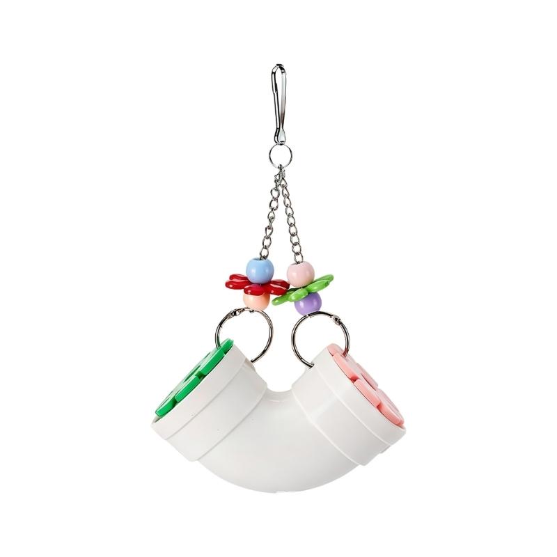 Engaging Bird Toy With Treats Dispenser Design Cage Hanging Foraging Toy for Active Small Pet Parrots And Entertainment