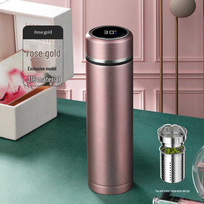 Luxury Smart Temperature Display Insulated Stainless Steel Cup - 316 Creative Design, Ideal Gift.