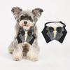 Tanpopo Wholesale Pet Accessories Luxury Party Wedding Dress Plaid Cat Bibs Bandanas Neck Scarf Collar for Dogs