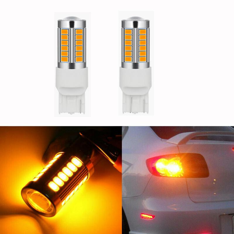 2 PCS PY21W P21/5W 1156 Ba15s 1157 Bay15d For Car LED Bulbs Turn Signal Light 12V 33SMD 7000K White Brake Reverse Parking Lamps Bulbs 7