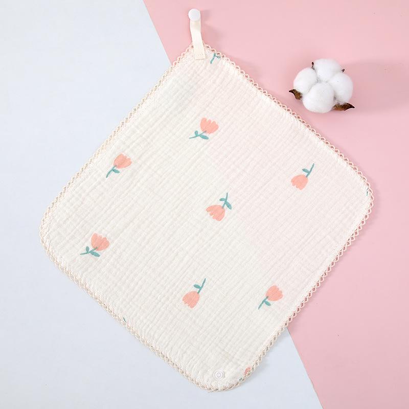 4-Layer Cotton Gauze Baby Towel - Soft, Class A, Small Square for Children and Kindergarten Use