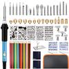 62-Piece 60W Adjustable Temperature Digital Soldering Iron and Pyrography Pen Set