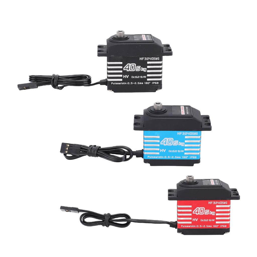 RC Digital Servo Motor IP68 Water Proof Metal Gear High Torsion with 25T Servo Horn for 1/12 1/10 1/