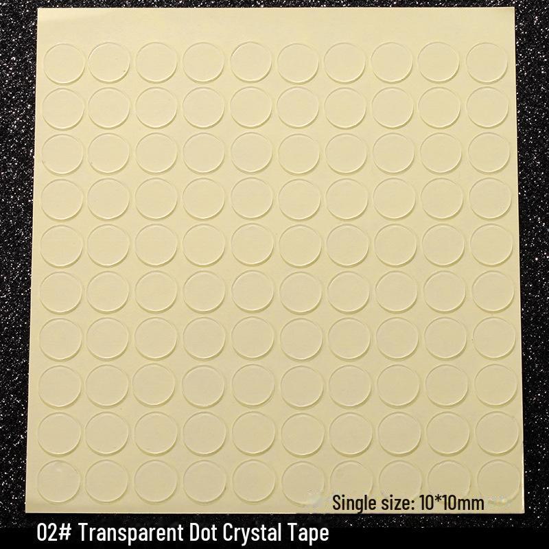 Nail Art Jelly Glue Color Card: Transparent Crystal Tape for Acrylic Display, Double-Sided, Traceless