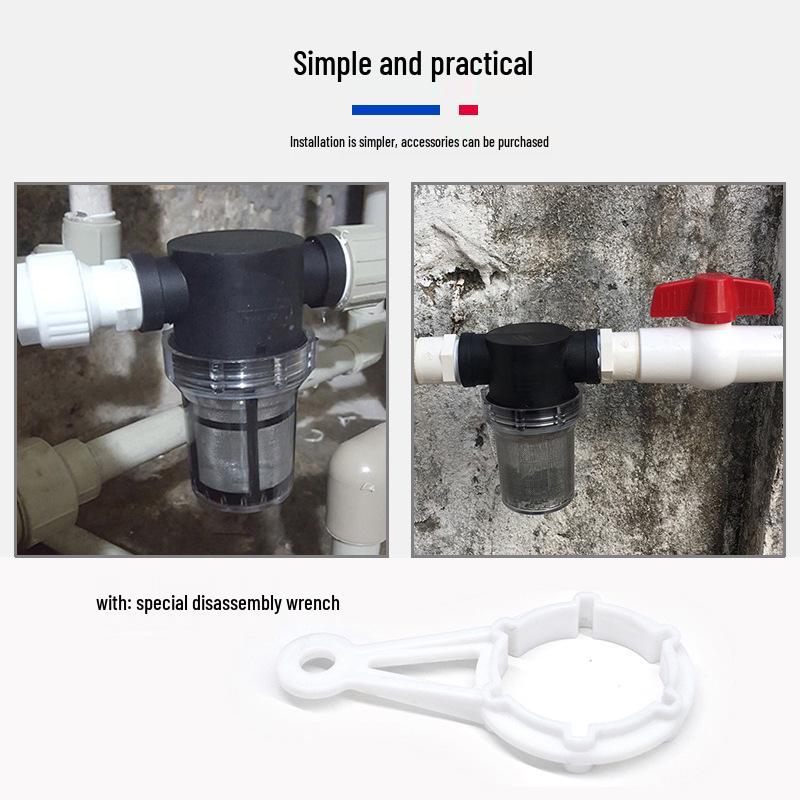 Heat-Resistant Stainless Steel Mesh Filter with Washable Internal Thread Interface (1/2", 3/4", 1")