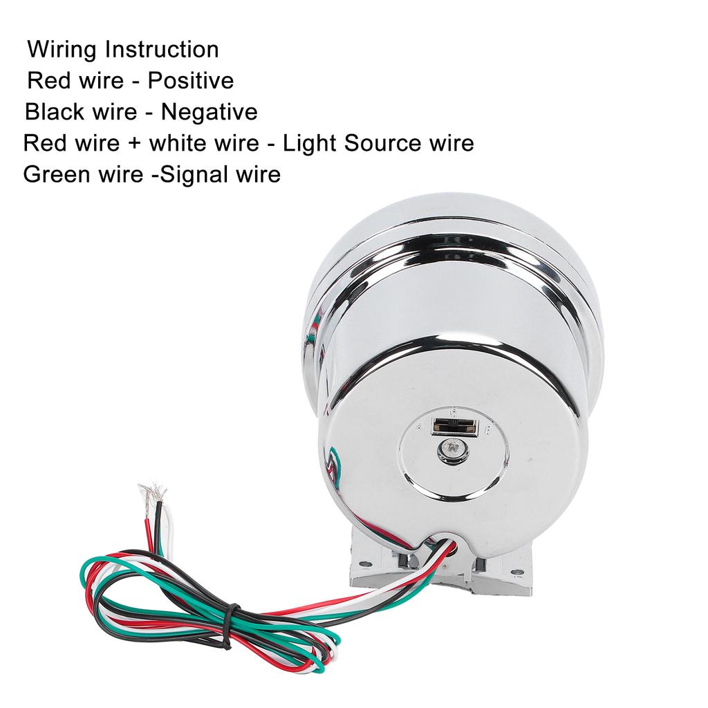 Car Tachometer 3.75inch 0‑8000 RPM 7 Color Background Lights for 4/6/8 Cylinder 12V Gasoline‑Powered Vehicles 12V Tacho Meter