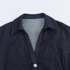 Women's Maxi Denim Dress Button Down Short Sleeve Long Jean Dress