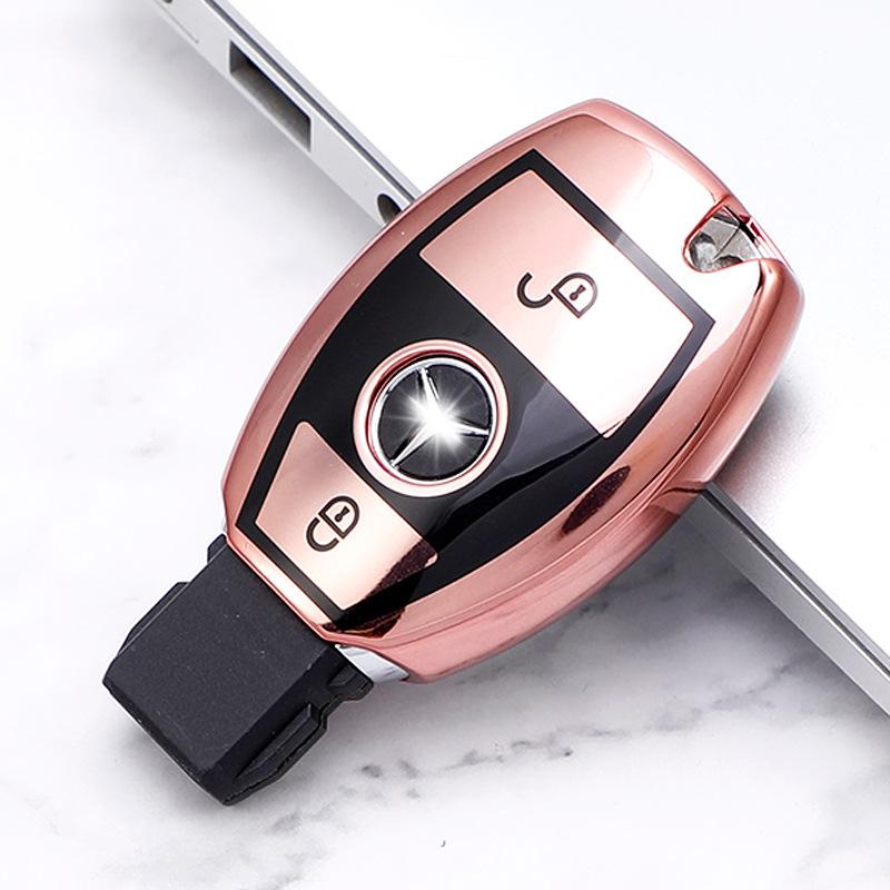 2/3 Buttons Soft TPU Car Remote Key Case Cover Shell Fob for Mercedes Benz A B R G Class GLK GLA GLC GLR W204 W210 W176 W202 W463