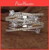 Diamond Hecheng Sparkling Zircon Ring European American Creative Womens Crosscolor Design