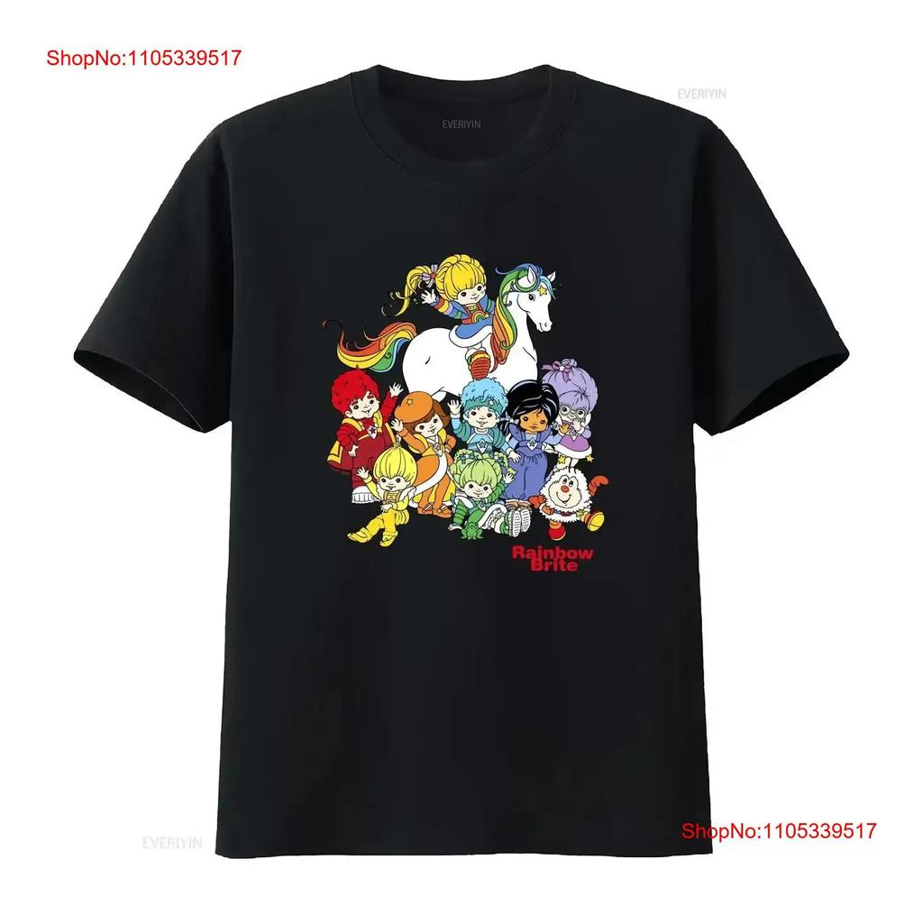 Rain bow Brite Friends Vintage Color Kids And Sprites Group Trend T shirt Washed vintage Washed