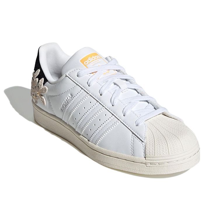 Adidas Superstar Floral Patches - White Flash Orange Women Sneakers Cloud-White Core-Black GZ0864