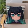 Povlak na polštář 45x45 Povlaky na polštáře na postel Anime Demon Slayer Dětský povlak na polštář Oboustranný tisk Polštáře na pohovku Domácí dekorace