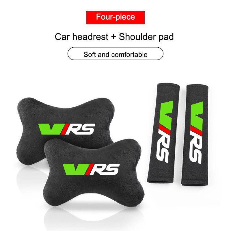 AAABO1 Oreiller de Nuque pour Appui-tête de Voiture en Mousse à Mémoire Une Paire de Protections d'Épaule pour Ceinture de Sécurité Pour Skoda VIRS VRS RS Octavia Fabia Rapid Superb Root