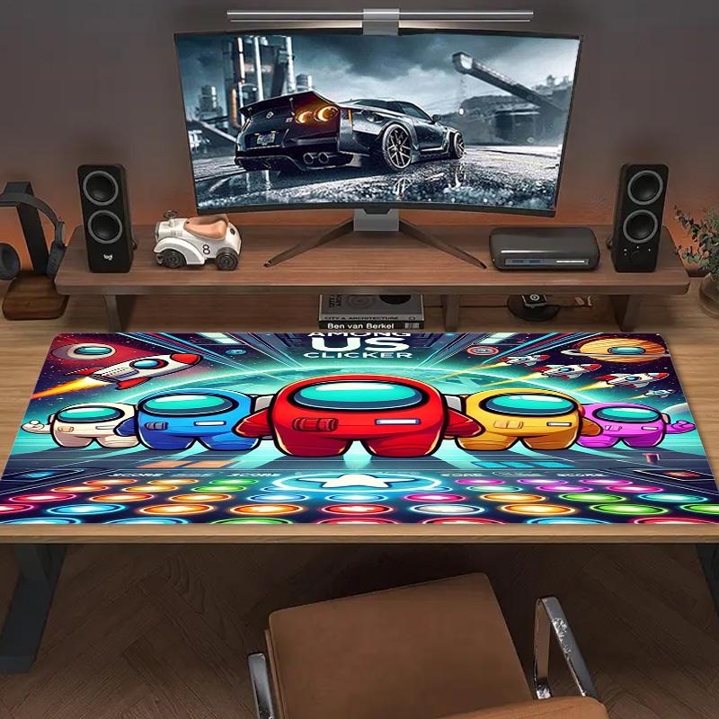 Among Us Color Mouse Pad Large Gaming Table Cushion Non-slip Laptop Tablet Big Mousepad XXL Mat Mini PC Playmat With Lock edge