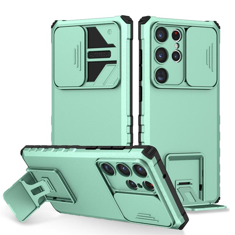 For Samsung Galaxy S23 Ultra 5G Case Slide Camera Protect Armor Stand Phone Case For Samsung S23 + Plus S 23 Ultra Back Cover