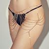 Women Sexy Simple Design Bikini Beach Rhinestone Belly Waist Chain