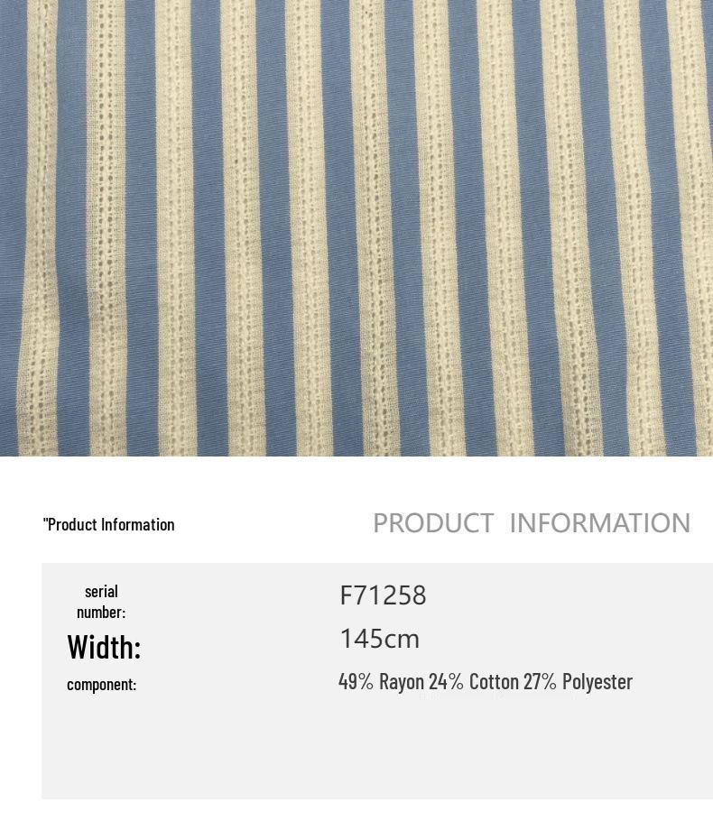 Fashionable Jacquard Stripe Shirt Fabric: Polyester-Cotton Blend for Men, Women, and Children's Dresses