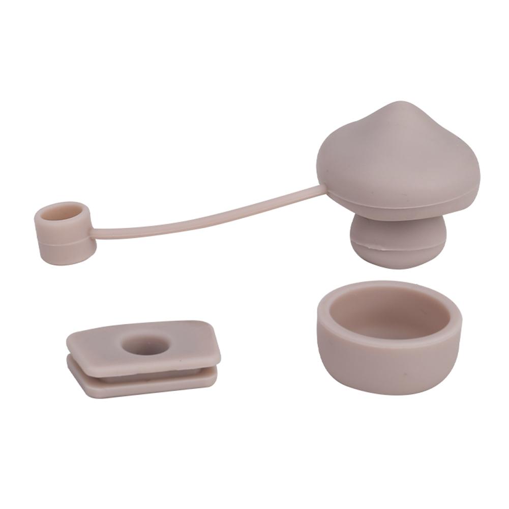 Silicone Spill Stopper Set Cute Mushroom Spill Proof Stopper Set Straw Cap Spill Stopper for Stanley Tumbler Accessories