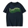 Men's Summer Versatile Solid Color Letter Print T-Shirt Fashionable Casual Street Style Round Neck Comfortable Summer Top