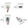 [5PCS] 2Pin USB Type C Input Type Charging Receptacle Molded Straight Female Chassis Connector Waterproof USB-C Power Por