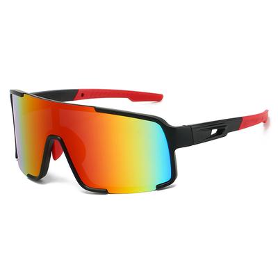 Large Frame One-piece Cycling Glasses, the Same for Men and Women, Colorful Sunscreen and UV Protection Sunglasses