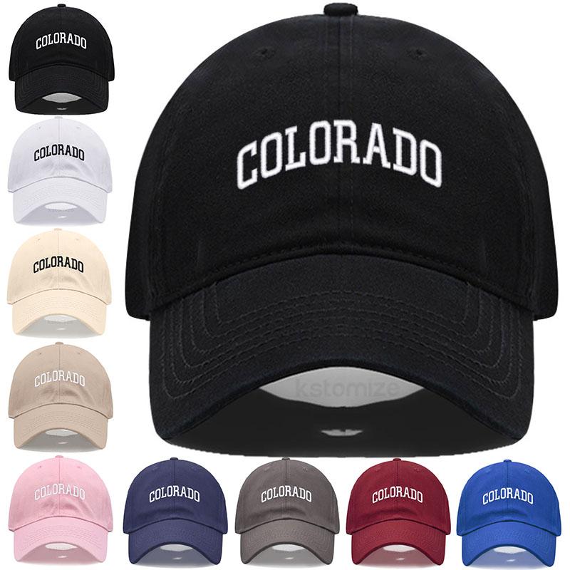 Cappellino da baseball unisex in morbido cotone con ricamo LETTERA COLORADO Regolabile Unisex Cappellini Sportivi Casual per Donne Uomini