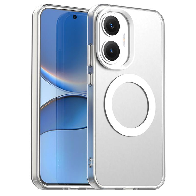 Transparent Case For Xiaomi Poco F7 Case Poco F7 Ultra F7 Pro Magnetic Adsorption Wireless Charge Back Cover For Poco F7 Case