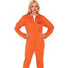 Halloween Prisoner Cosplay Jumpsuit with Manacle Halloween Unisex Children Adult Role Play Outfit Long Sleeves Lapel Zipper Festivals Parties Costume